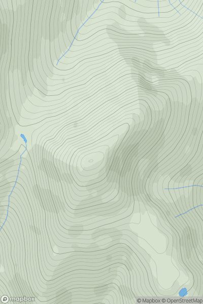 Thumbnail image for Beinn na h-Eaglaise [Glen Shiel to Loch Hourn and Loch Quoich] showing contour plot for surrounding peak
